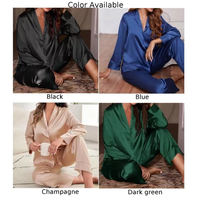 Hot Sale Women Pajamas Set Tops Pants Tops+Pants Womens Breathable Comfortable 3
