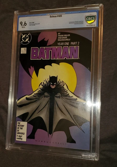 Batman #405 CBCS 9.6 White Pages 1987 - Frank Miller "Year 1" part #2 - like CGC