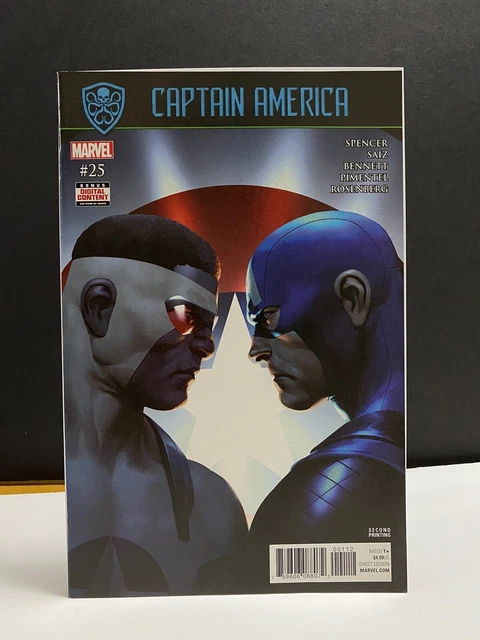 Captain America #25 2nd Print Sam Wilson Falcon Secret Empire 1st Barf NM+ 🔥