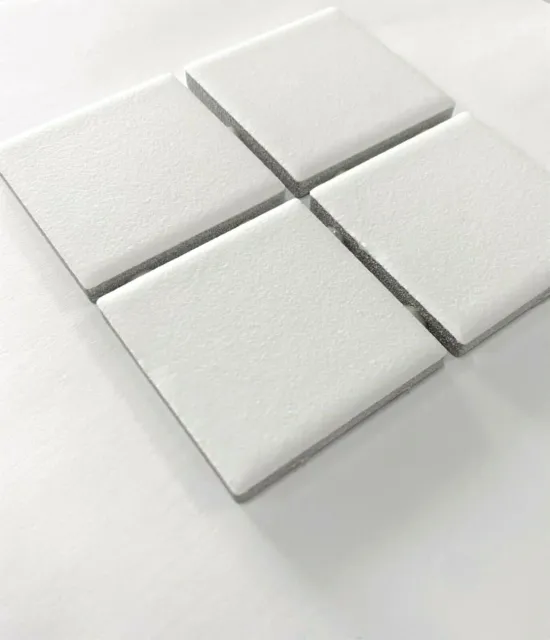 2x2 Essential White Matte Subway Ceramic Tile Kitchen Backsplash (1 sheet) 2