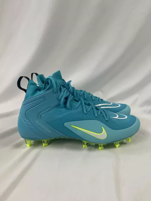 Nike Alpha Huarache 8 Elite Lacrosse Cleats Turquoise CW4440-400 Men’s Size 11.5