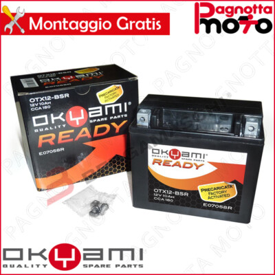 BSR BATTERIA OKYAMI OTX12-BSR YTX12-BS PRECARICATA TRIUMPH SPEEDMASTER 800 2003>2005 