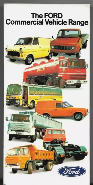 Ford Commercial Range 1976-77 UK Market Foldout Brochure Escort Transit D-Series