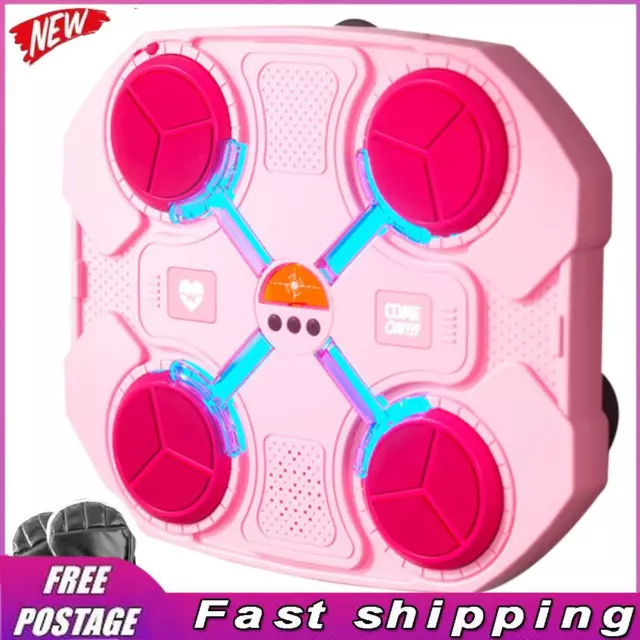 Music Boxing Machine Bluetooth - Compatible for Kids Adults Home Exercise (Pink)