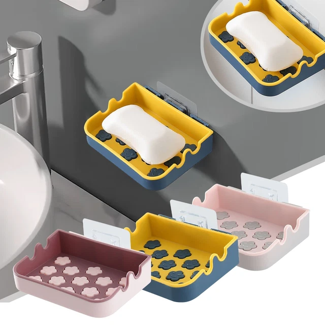 Soap Dish Shower Wall Mounted Soap Tray Shower Bathroom Towel Rack for Door