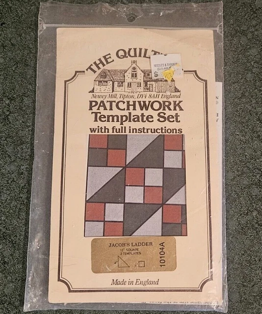 Plantilla de edredón vintage The Quiltery hecha en Inglaterra escalera de Jacob