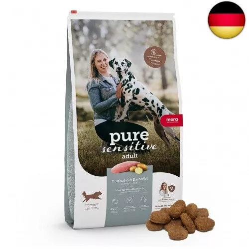 MERA pure sensitive Fresh Meat Truthahn & Kartoffeln, Hundefutter trocken mit