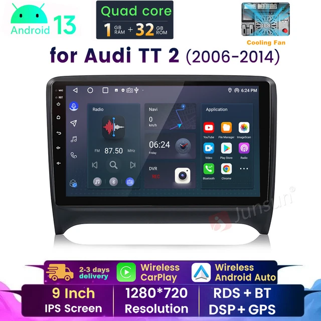 Autoradio Android 9 Pouces Pour Audi TT 2006-2014 – 4G+64G, GPS, CarPlay/Android Auto Sans Fil, 2 DIN - 5