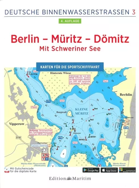 Dt. Binnenwasserstrassen Nr. 3 Seekarten Berlin-Müritz-Dömitz-Schweriner See