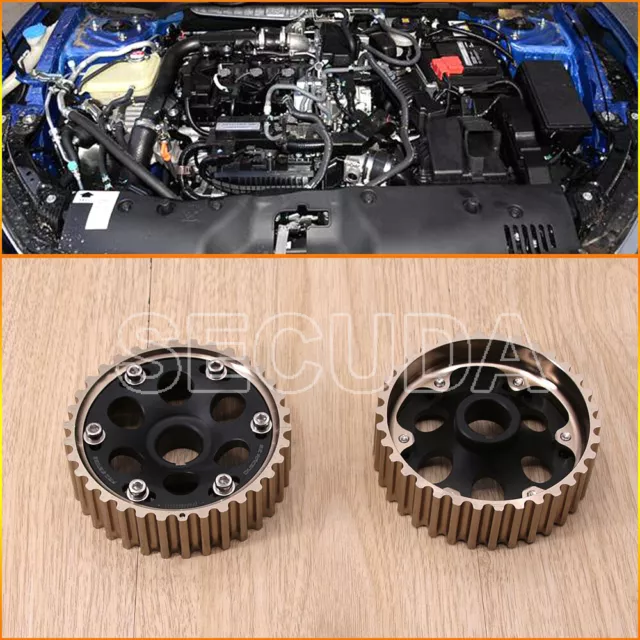 Black PRO Series Cam Gears For Honda Civic B-series 1990-2001 B16A B18C B18C5