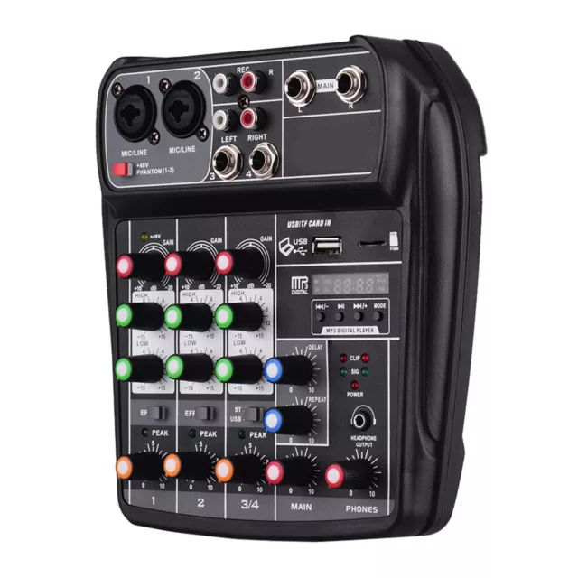 AI-4 Compact Mixing Console Digital Audio Mixer 4-Channel  MP3 USB Input W2L3