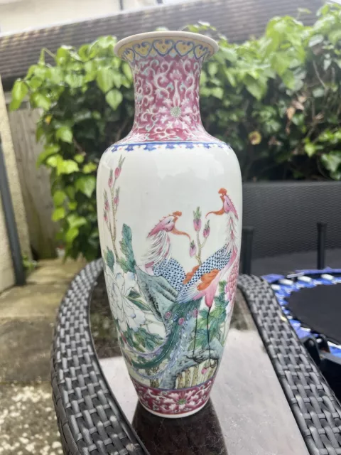 Very Large Super Quality 19th Century Chinese Famille Rose Vase