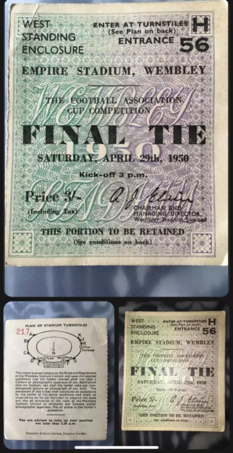 FA Cup Final Ticket April 1950 Arsenal v Liverpool At Wembley