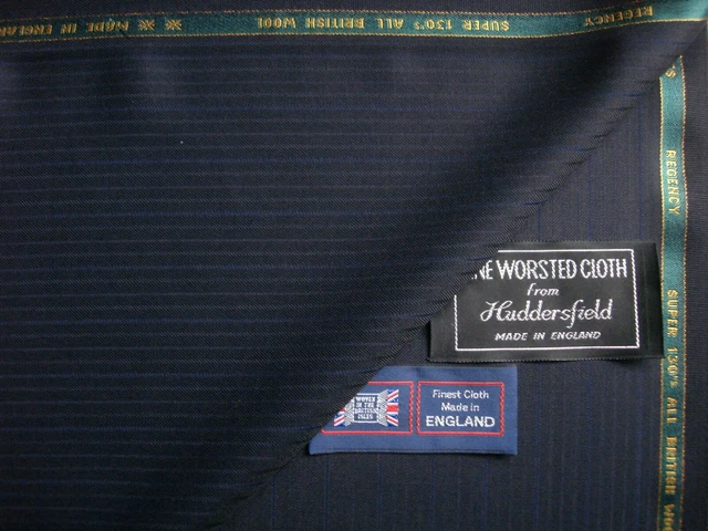 Tissu Costume Dormeuil 'Electra' 100% Laine - 4.6 M X 150 Cm - Brun Chocolat - Fabriqué UK