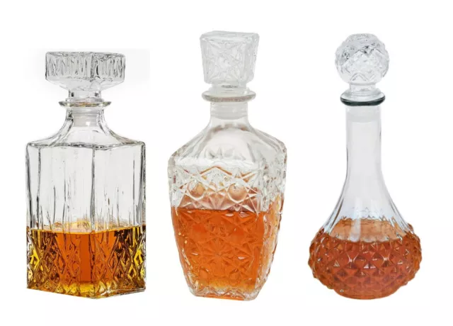 Glass Decanter Whiskey Sherry Brandy Liqueur Decanter Wine Bourbon Bottle Carafe