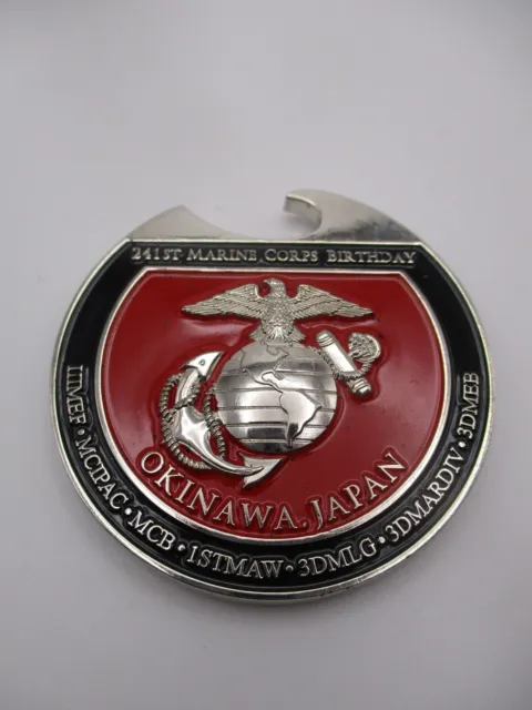 USMC Okinawa Japan III MEF MCB 1st MAW 3d MLG MAR DIV MEB Magnet Challenge Coin