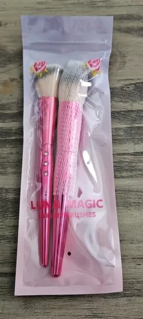 Luna Magic 2 Pc Face Brush Set Limited Edition HTF!!! Essentials BNIP