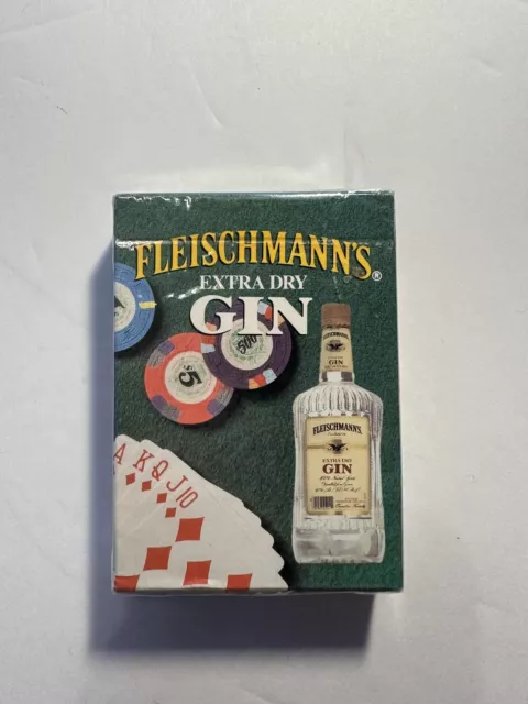 NIP Fleischmanns Sealed POKER Playing Cards Game Deck Gin Vodka Whiskey LTD