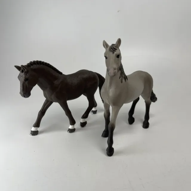 Lot Of 2 Schleich Germany Horses