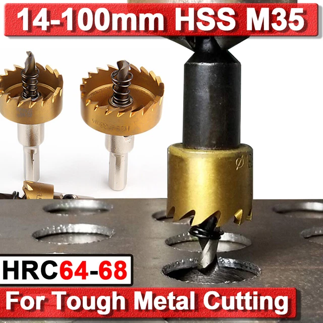 Trépan Scie-cloche Bimétal HSS-Co 8% Diamètre 14-210mm - Pour Métal, Bois - Marque Krefting