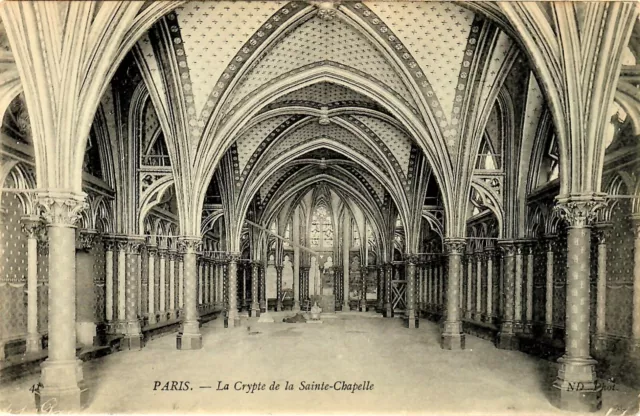Paris La Crypte de la Sainte Chapelle Carte Postale Unposted Postcard