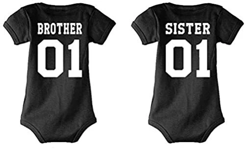 Youth Designz Enfant Bebe Baby Body Set Modele Sister pour Bebe Fille, Blanc,...