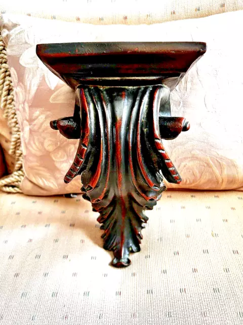 Beautiful 'Murabello' Carved Bronze Finish Wall Sconce / Bracket- Tuscan Design