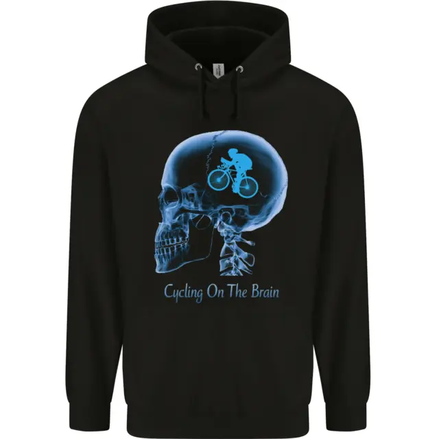 Cycling on the Brain Cyclist Bicycle Bike Mens 80% Cotton Hoodie