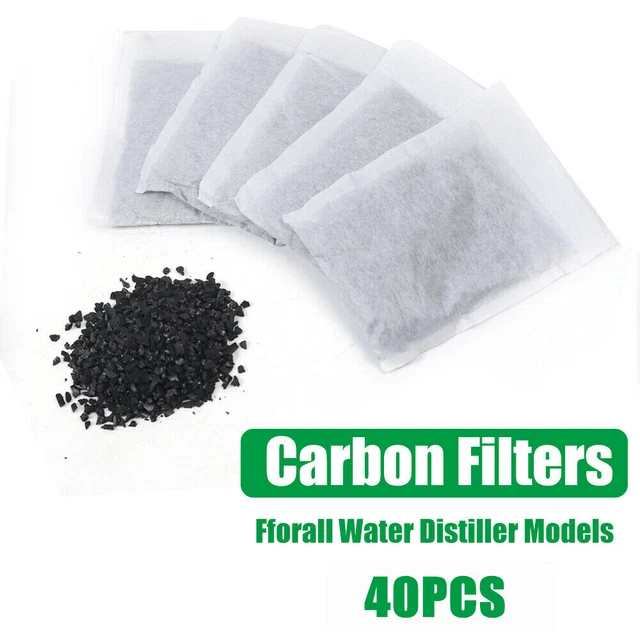 40X ACTIVATED CARBON Charcoal Filter Bags For Water Distiller Machine