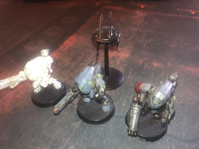 games workshop warhammer 40k tau empire stealth battlesuits lot 4