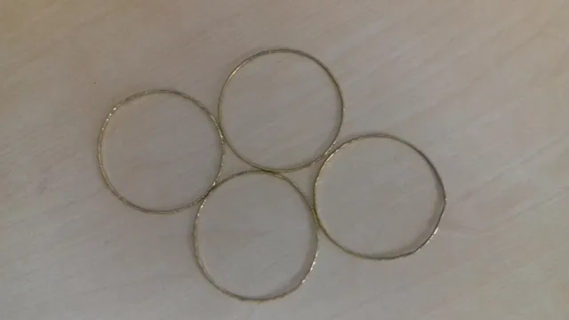 Drahtformen Draht 4tlg Set Ringe Kreise goldfarben ( 6,5 cm) zum Dekorieren