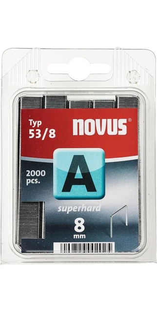 NOVUS Heftklammer 2000 Stück HK53/8mmST Feindrahtklammern