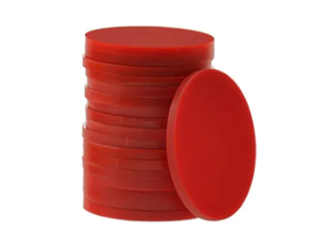 6 x RED plastic disc acrylic circles all sizes Perspex thickness 3mm or 5mm