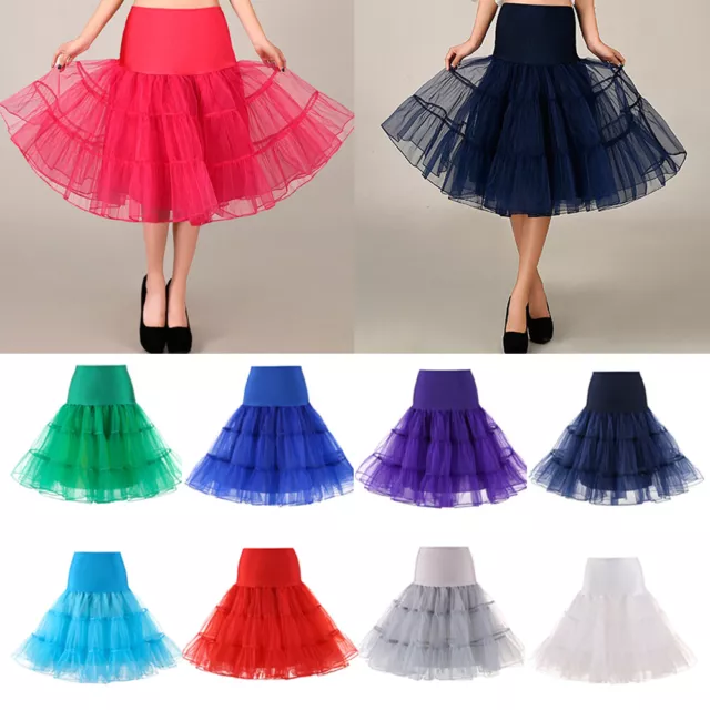 VINTAGE DRESS PETTICOAT Retro Underskirt 50s Swing Fancy Net Skirt ...