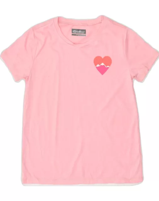 T-shirt bambina EDDIE BAUER top 15-16 anni XL cotone rosa AP23