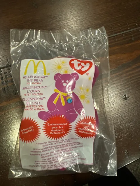 Mcdonalds Teenie Beanie, Crew only Millennium "The Bear" toy.