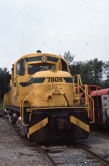 Unidentified Railroad Train Locomotive 7805 Original 1983 Photo Slide