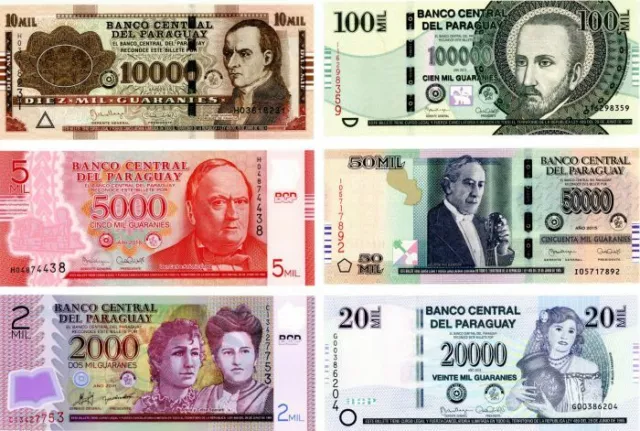 Paraguay - P-Set - 2000, 5000, 10000, 20000, 50000 and 100000 Guaranies - Foreig