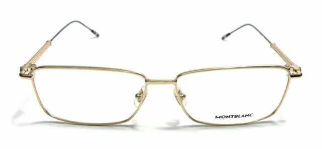 Authentic Mont Blanc MB0039O 002 Gold Men's Eyeglasses // *NEW*