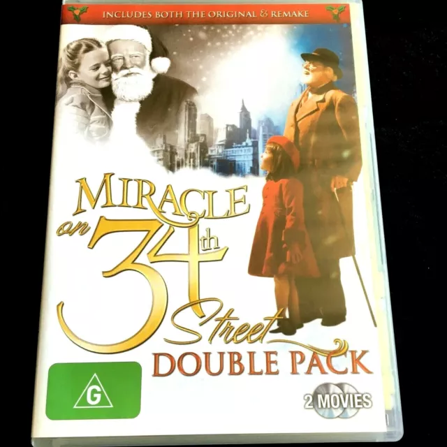Miracle on 34th Street Double Pack Christmas Family Movies PAL R4 Xmas DVD Set