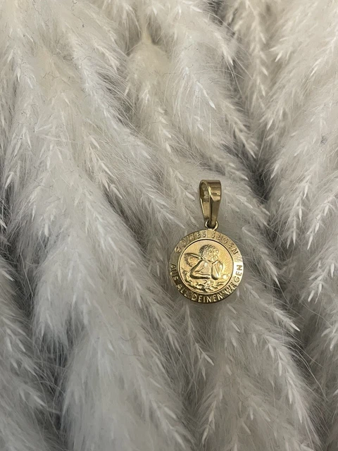 333 Gold Anhänger Schutzengel.Engel.Heilige Taufe,Gelbgold Anhänger.Neu+Etikett