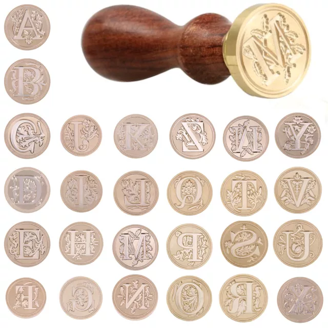 Retro Classic Alphabet Initial Sealing Wax Seal Stamp Invitations Letter A-Z