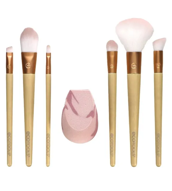 EcoTools Wrapped In Glow Kit Makeup Brushes Limited Edition Cosmetic 7 Piece Set