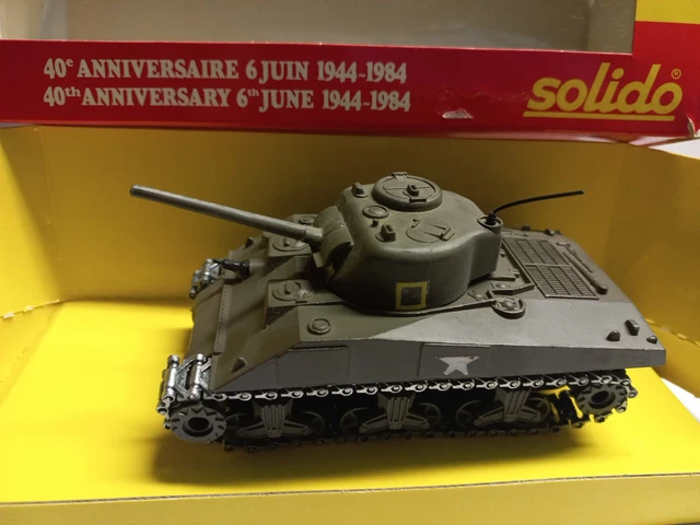 Char Sherman M4A3 Solido 1/50 - 40e Anniversaire Débarquement - NEUF