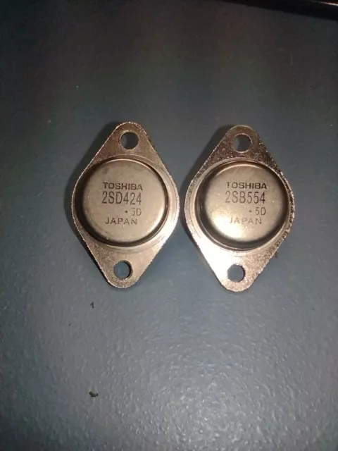 Toshiba 2SB554/2SD424 Complimentary Pair/NOS/TO-3 pkg/Sansui, Pioneer & others