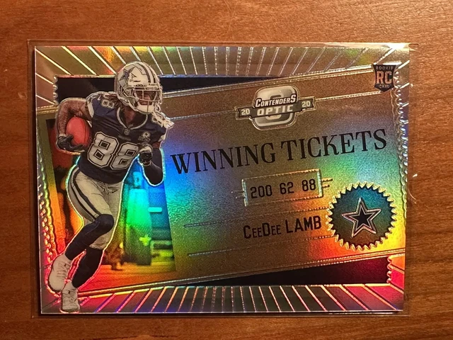 2020 Contenders Optic MINT CeeDee Lamb Silver Prizm Winning Ticket RC Rookie