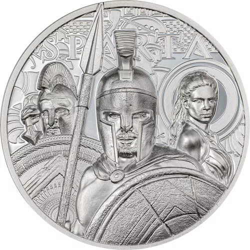 2023 1 oz Proof Cook Islands Silver Sparta Coin