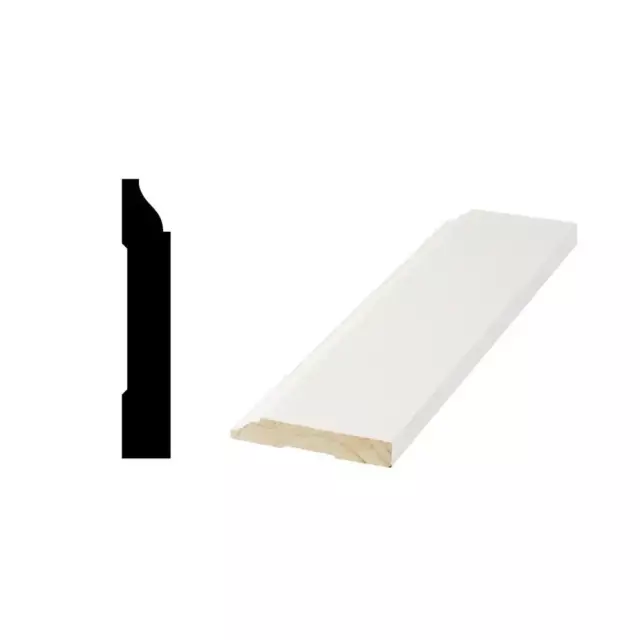 623 9/16 In. X 3 1/4 In. X 96 In. Primed Finger Jointed Baseboard Moulding (1-Pi