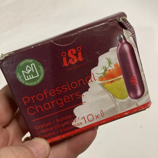 iSi 0702 Professional Steel Cream Whipper Charger Capsules (Pack of 10)