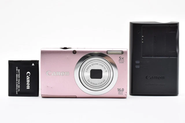 CANON POWERSHOT A2400 IS Pink 16.0MP 5x Compact Digital